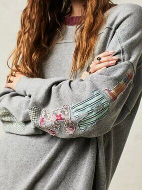 Free People We The Free Free Tee Tunic Top, grey, Size XS